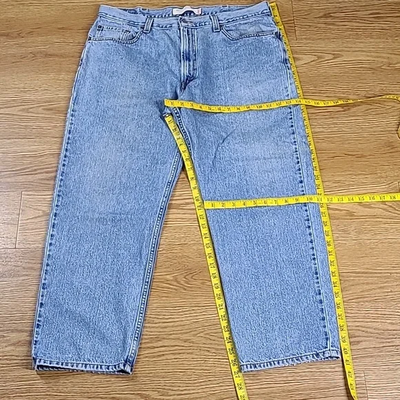 1990s LEVIS 550 MENS 40x27 VINTAGE PRE-OWNED RELAXED FIT DENIM STRIGHT JEANS - Picture 2 of 8
